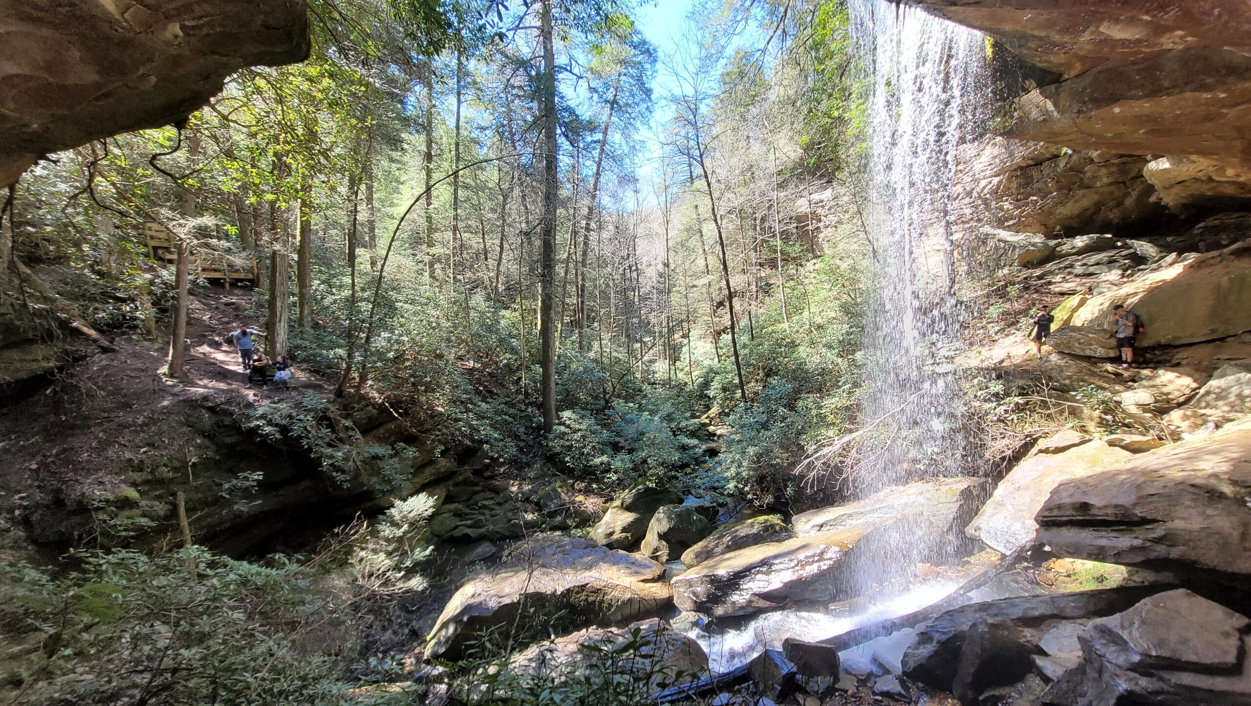 Hiking to Vanhook Falls